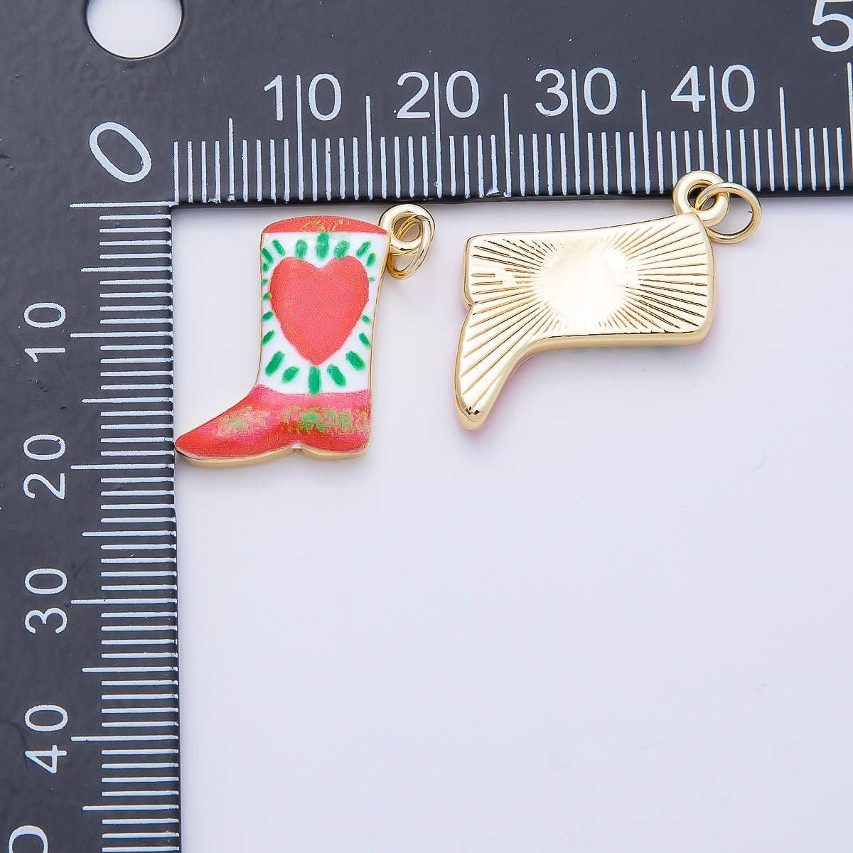 Painted Boots Enamel Charm Earrings