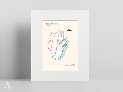 Italian Hand Gestures Illustrated Art Print