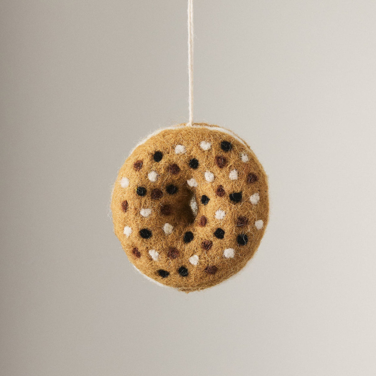 Felted Wool Everything Bagel Ornament