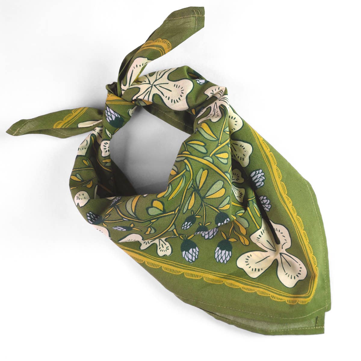 No. 152 Josephine Hand Screen-Printed Cotton Bandana