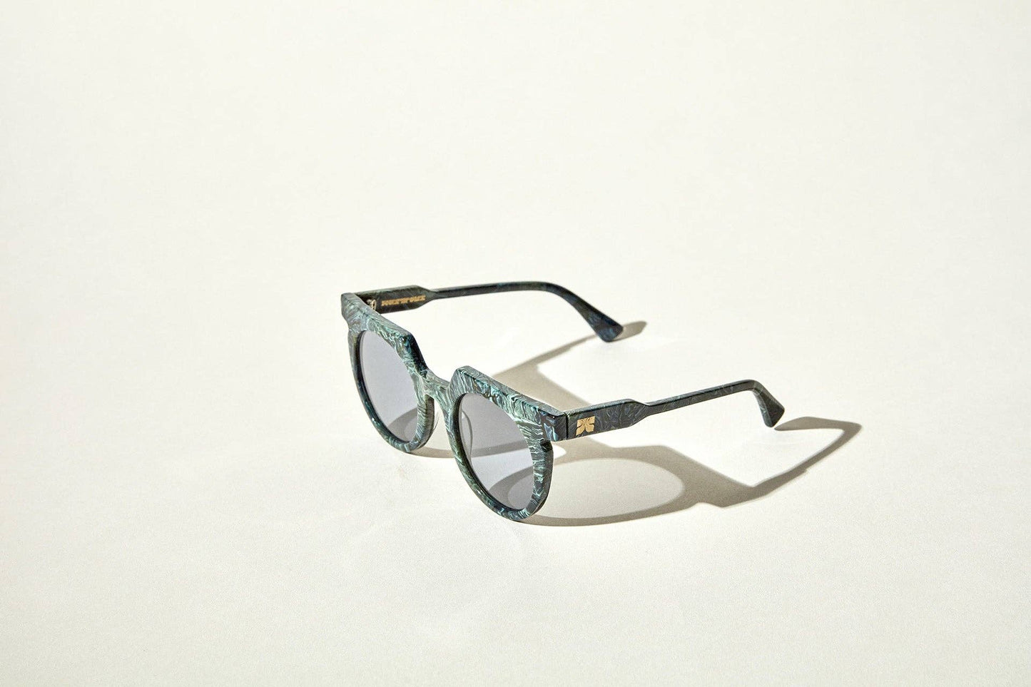 Aster - Green and Blue Marble Sunglasses