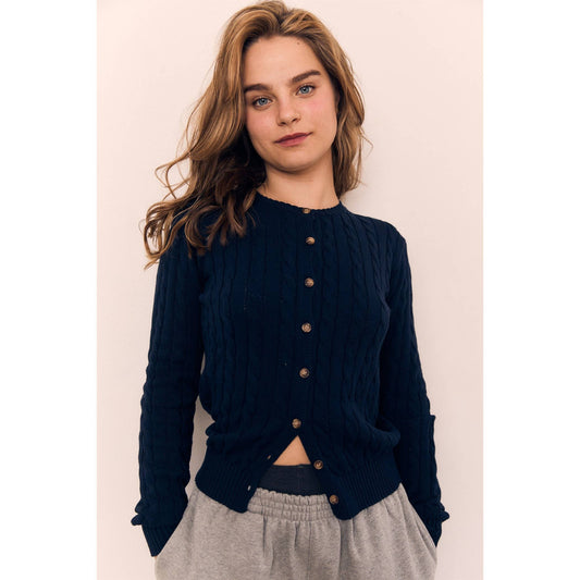 Classic Cable Knit Cardigan