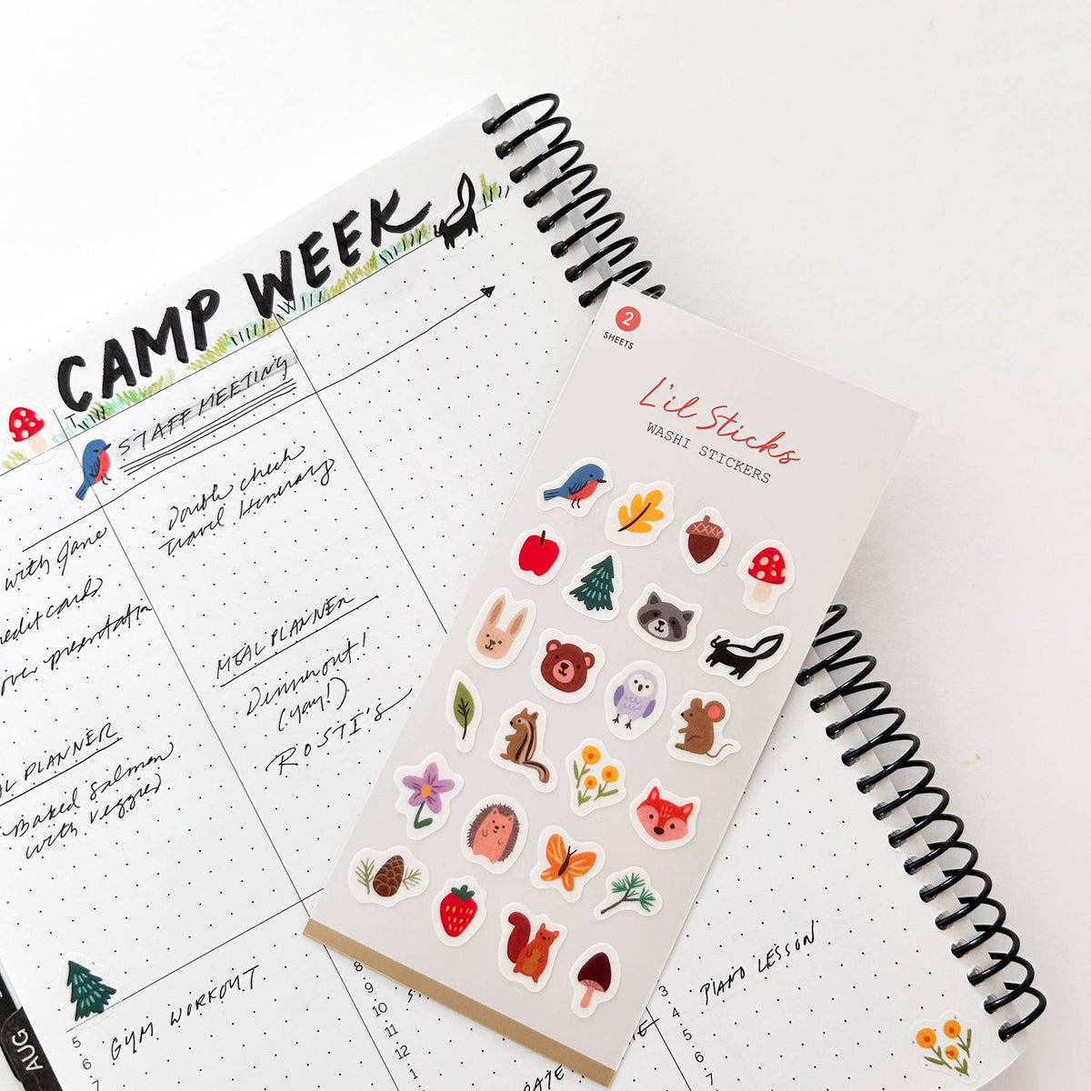 Forest Fun Washi Stickers, 2 Sheets