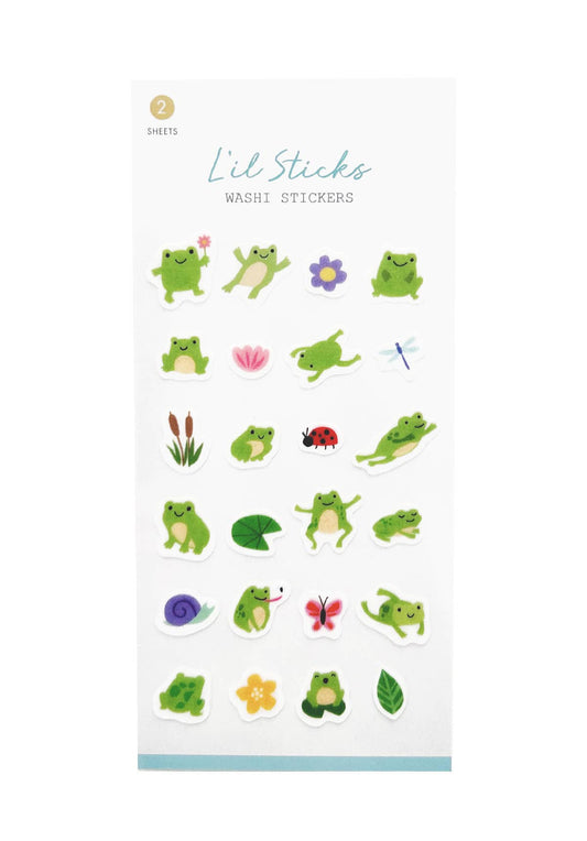 Frogs Washi Stickers, 2 Sheets
