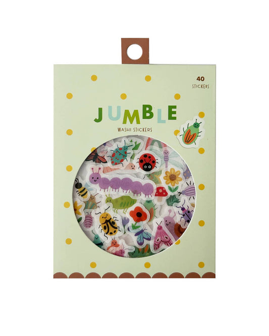 Bugs Jumble Washi Sticker Set, 40 Stickers