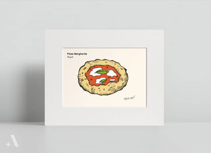 Pizzas of Italy Illustrated Art Print