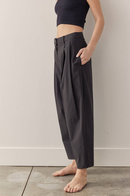 Pleated Tapered Pants