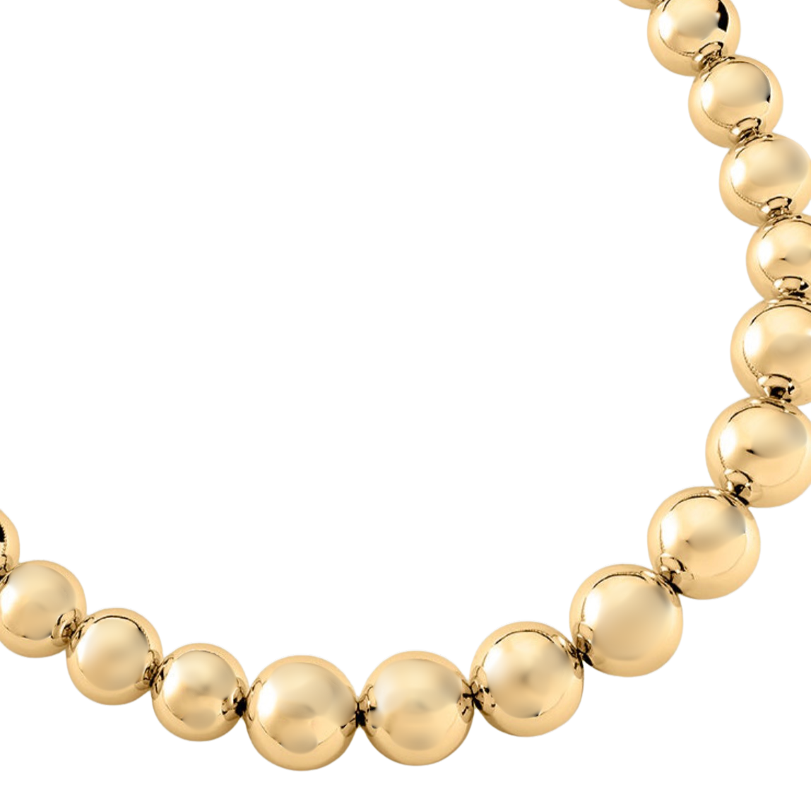 Waterproof Gold or Silver Bead Choker Necklace