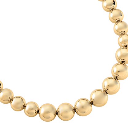 Waterproof Gold or Silver Bead Choker Necklace