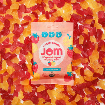 Swedish Organic and Vegan Strawberry & Peach Gummies