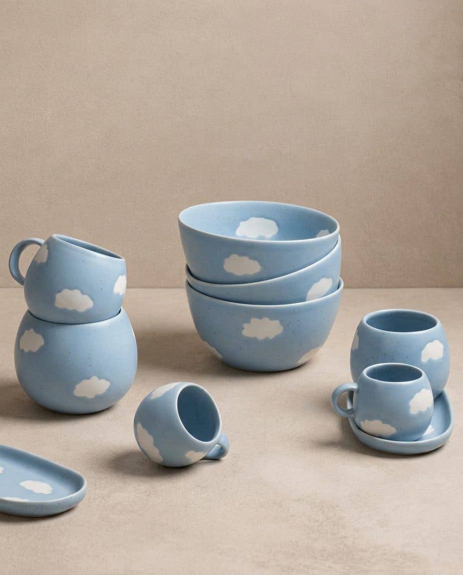Blue Cloud Stoneware Mini Tray