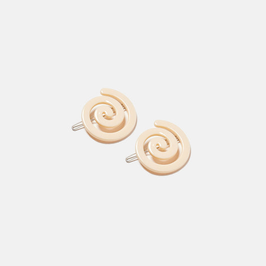 Spiral Clip in Cream