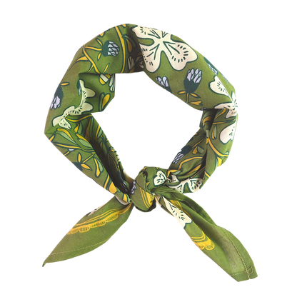 No. 152 Josephine Hand Screen-Printed Cotton Bandana