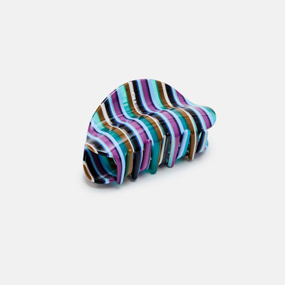 Juno Hair Claw in Multicolor Stripe
