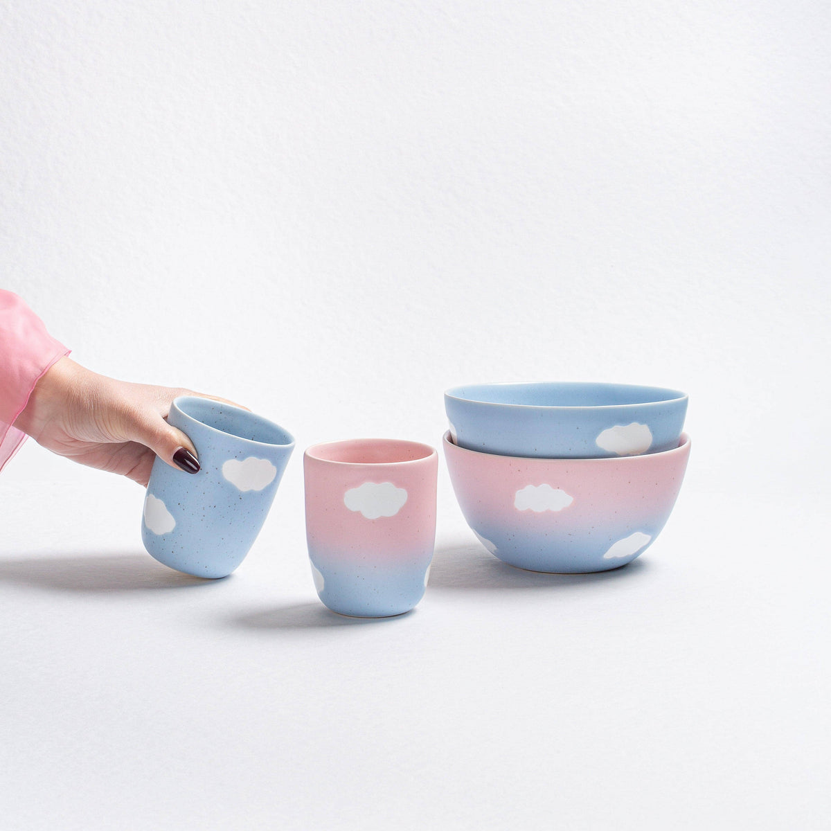 Blue Cloud Stoneware Cereal Bowl