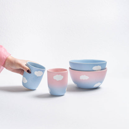 Blue Cloud Stoneware Cereal Bowl