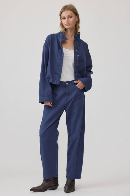Cotton Barrel Leg Jeans