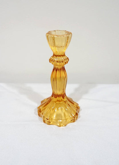 Glass Candlestick Holder, Taper Candle Stand