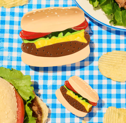 Mini Burger Acetate Hair Claw Clip