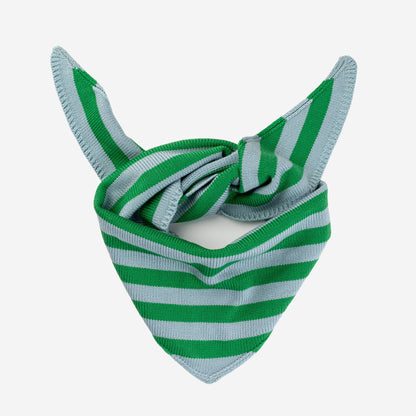 Simple Stripe Knit Triangle Scarf Neckerchief