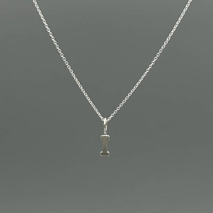 Sterling Silver Block-Letter Initial Necklace