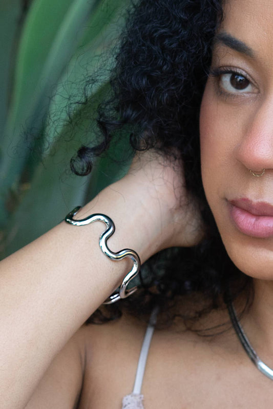 Waterproof Stainless Steel Cuff Bracelet