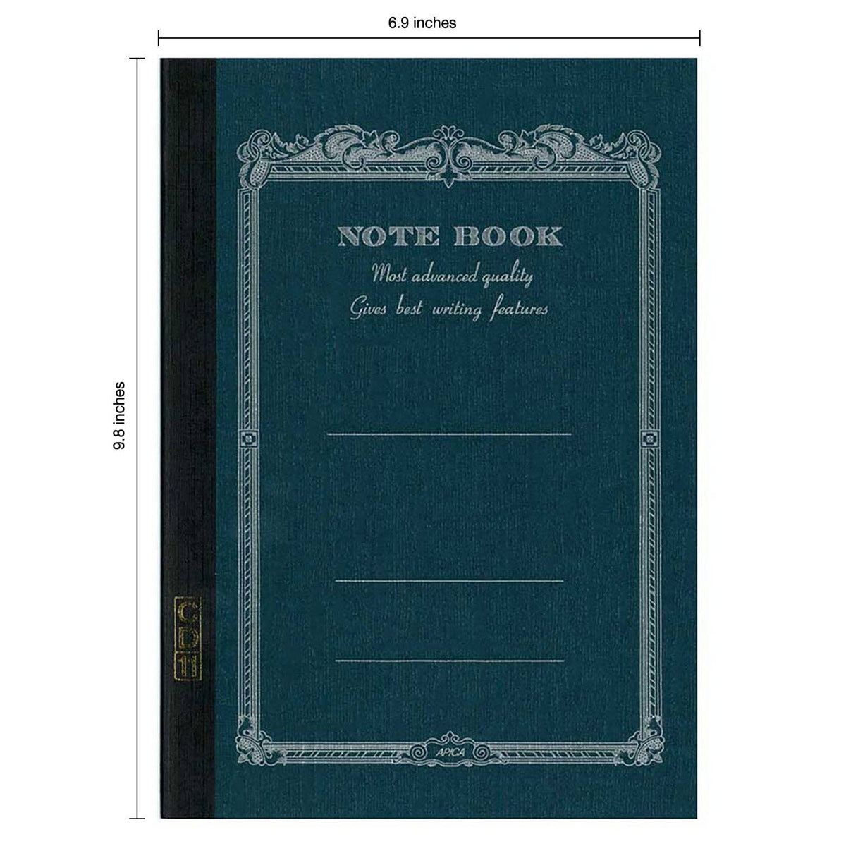 Vintage Inspired Lay-Flat Lined Notebook - 6.9" x 9.8"