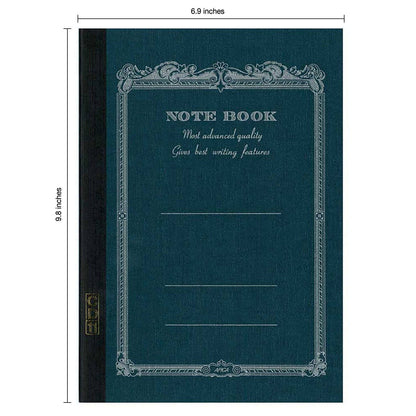 Vintage Inspired Lay-Flat Lined Notebook - 6.9" x 9.8"