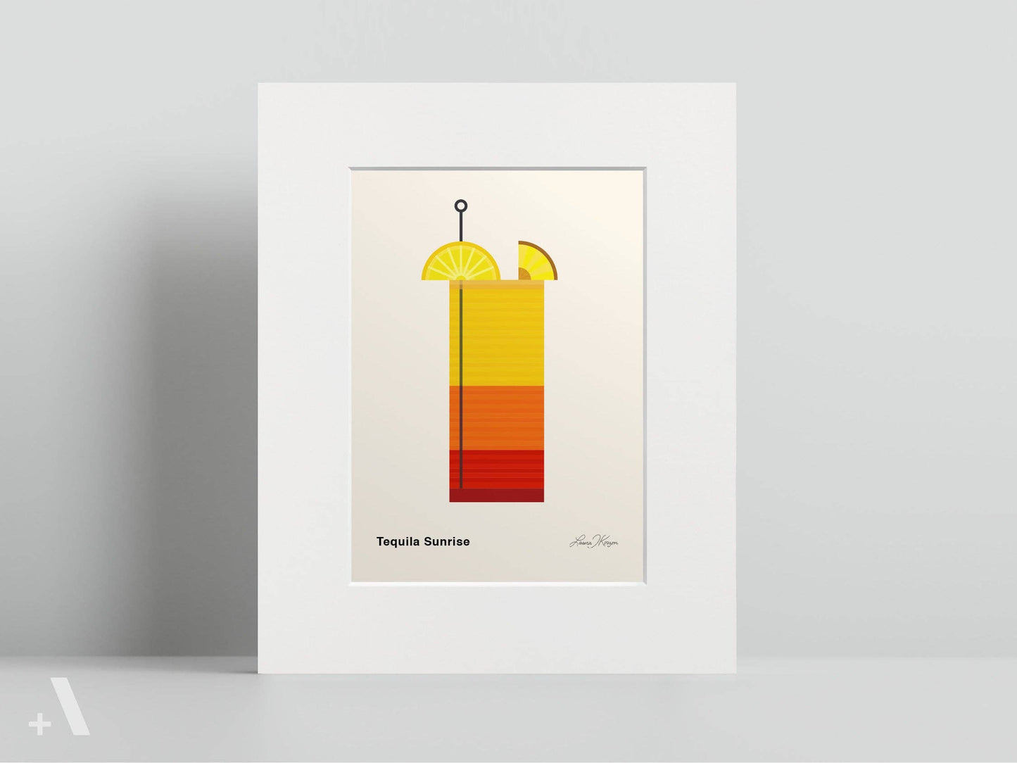 American Cocktails Illustrated Art Print