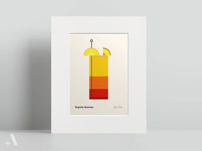 American Cocktails Illustrated Art Print