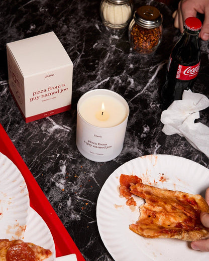Pizza From A Guy Named Joe Candle