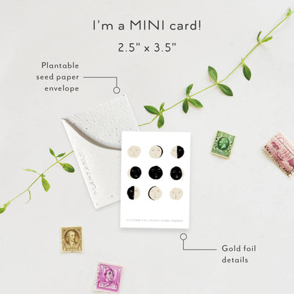 Birthday Mini Greeting Card Plantable Seed Paper