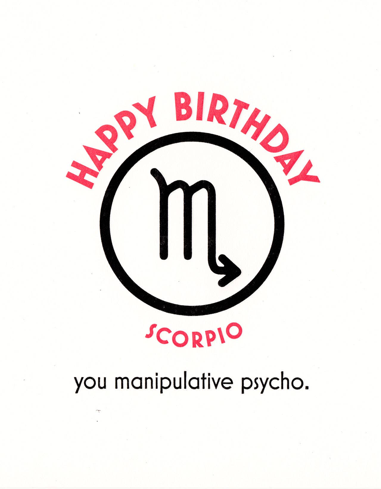 Scorpio Birthday Greeting Card