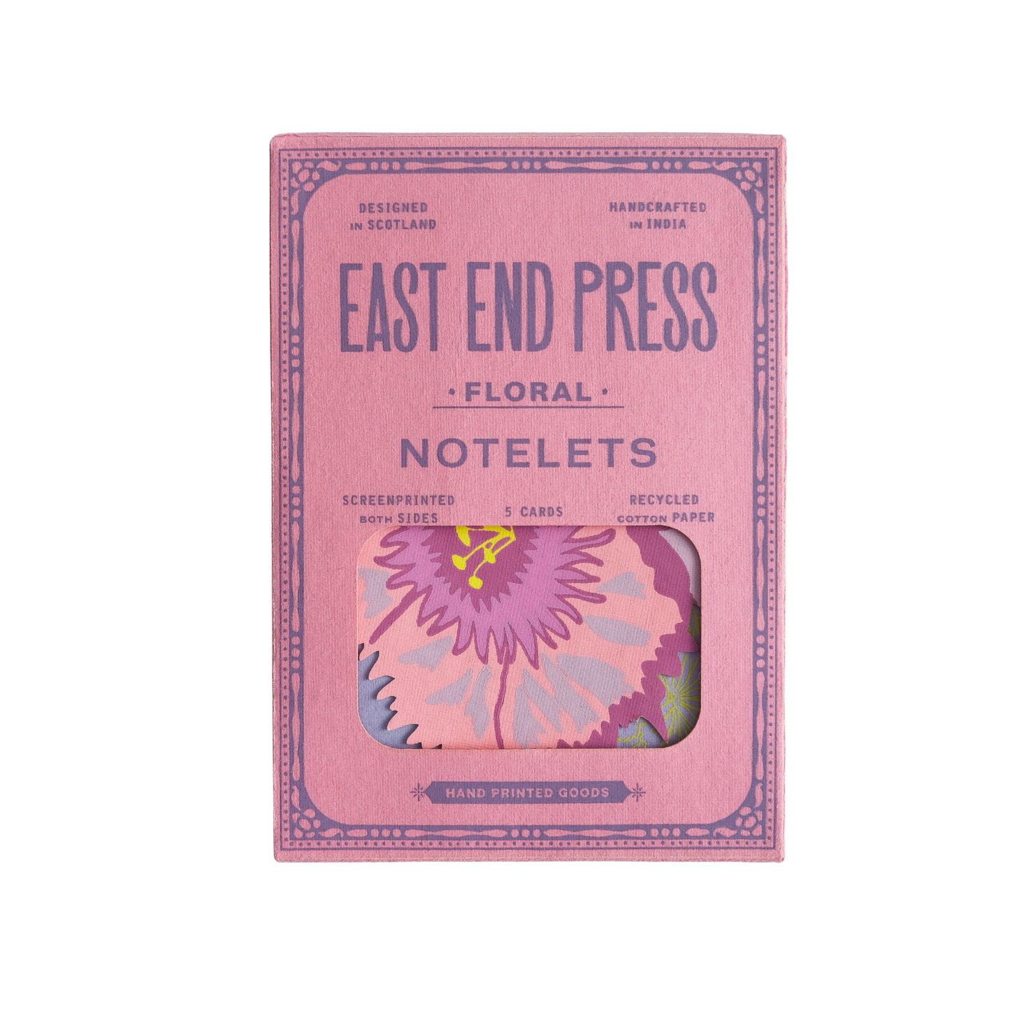 Floral Screen Printed Notecard Set