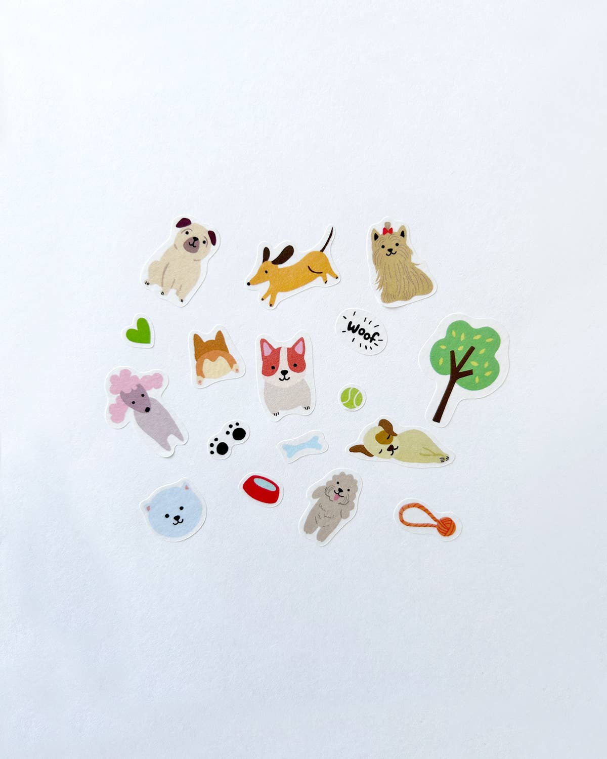 Dogs Jumble Washi Sticker Set, 40 Stickers
