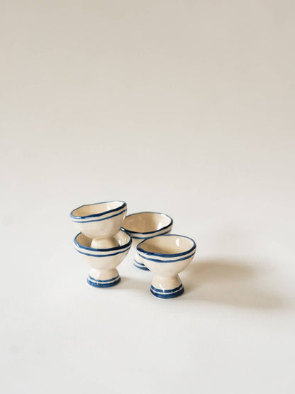 Striped Rim Ceramic Egg Cup
