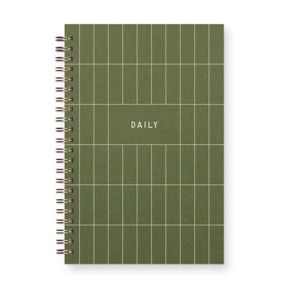 Grid Undated Weekly Planner Journal with Bronze Wire-O Binding