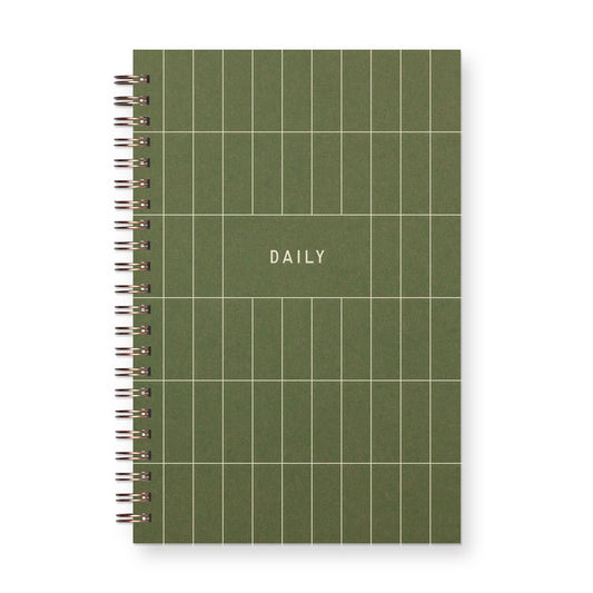 Grid Undated Weekly Planner Journal with Bronze Wire-O Binding