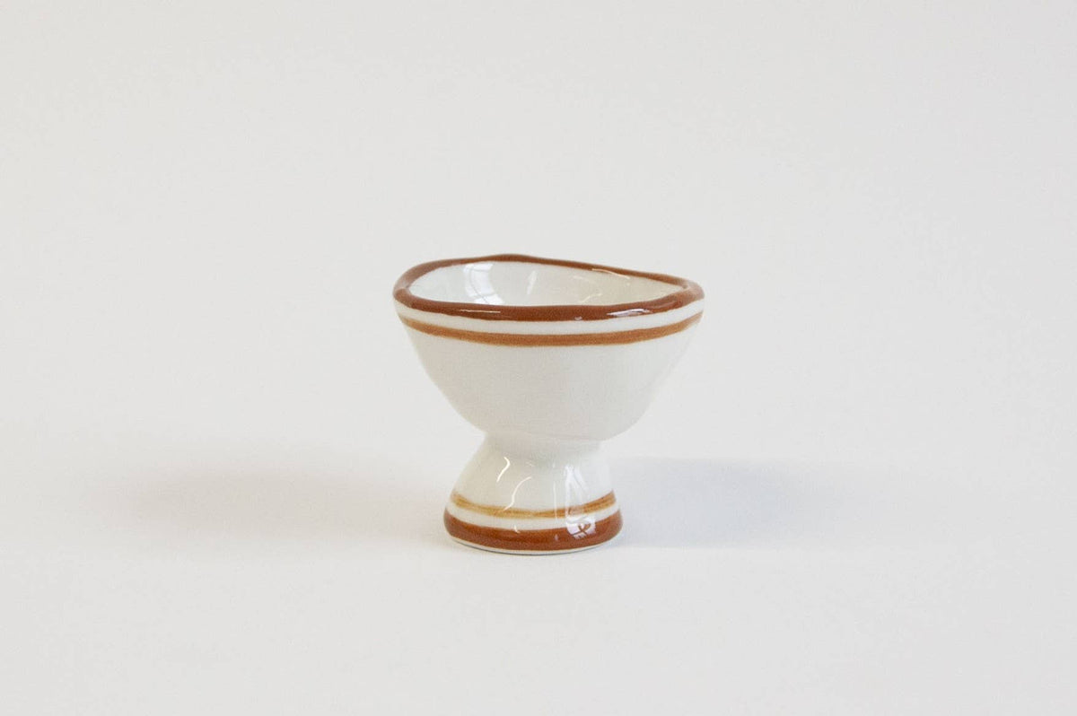 Striped Rim Ceramic Egg Cup