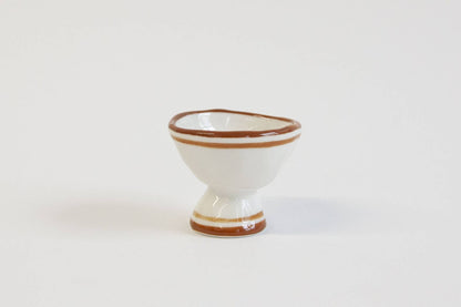 Striped Rim Ceramic Egg Cup