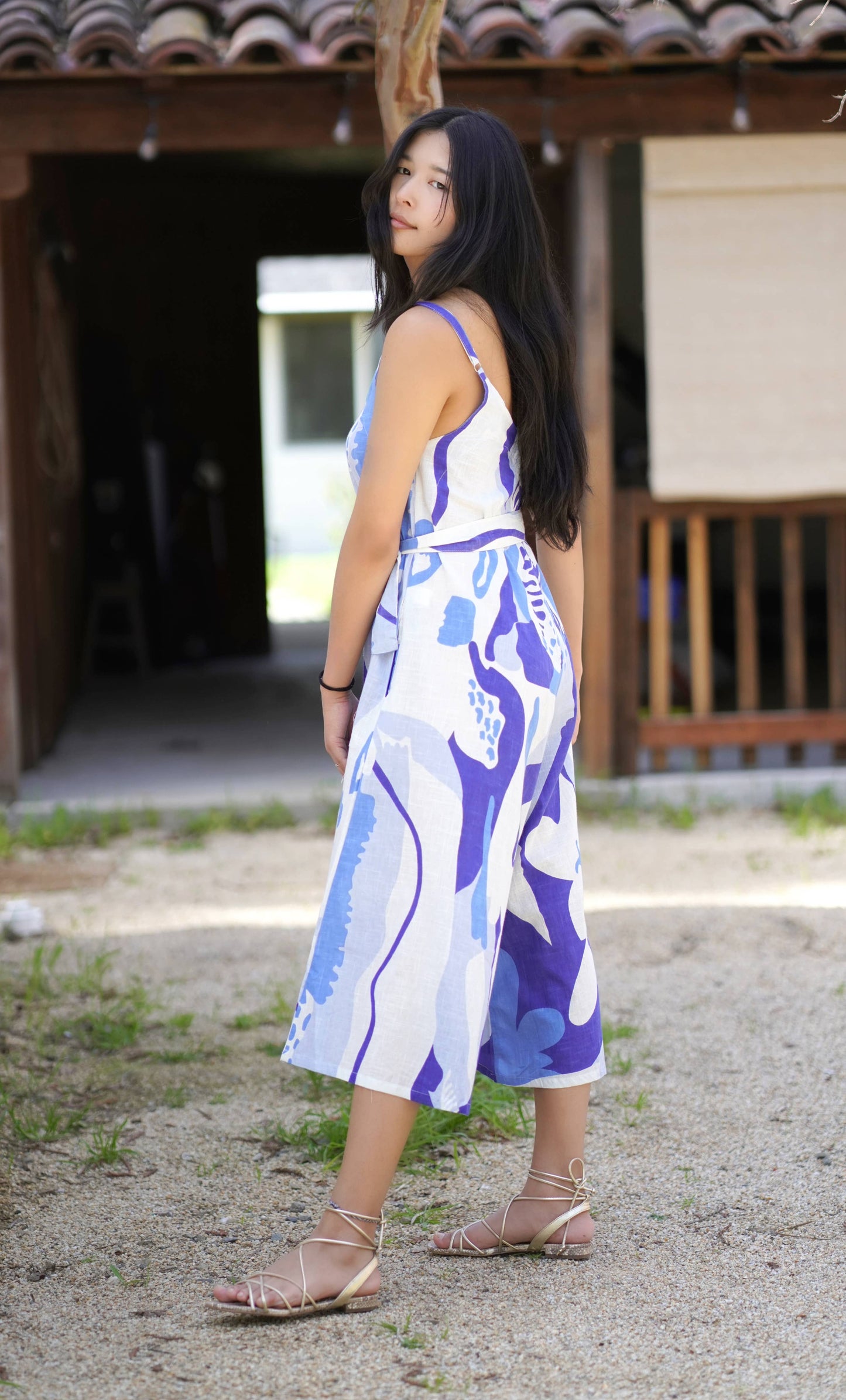 Adelia Jumpsuit Blue White 