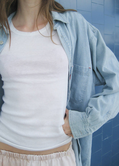 Upcycled Vintage Denim Chambray Shirt