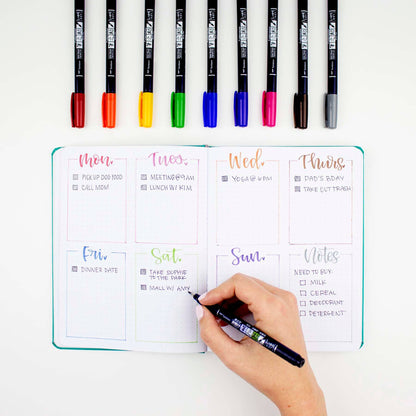 Tombow Fudenosuke Brush Pens, 10-Pack