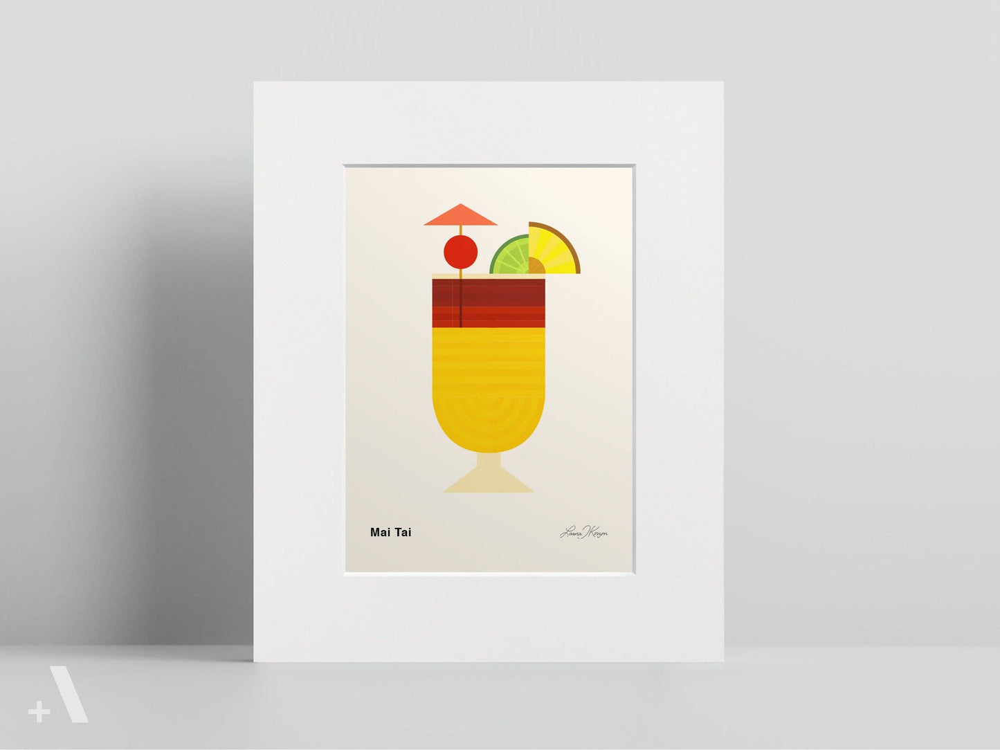 American Cocktails Illustrated Art Print