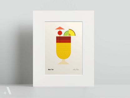 American Cocktails Illustrated Art Print