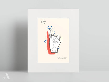 Italian Hand Gestures Illustrated Art Print