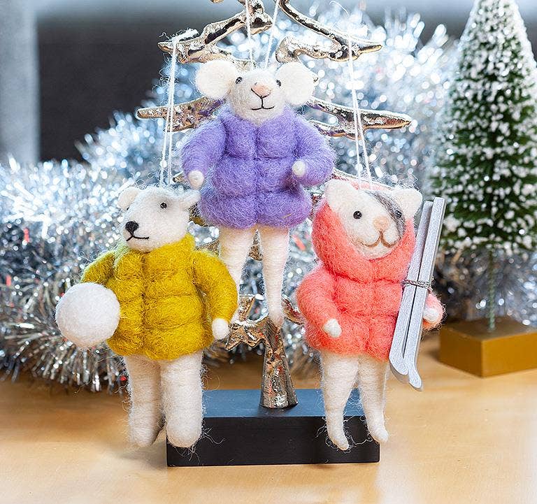 Puffy Coat Animal Ornaments
