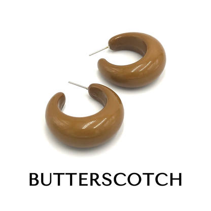 Chunky Lucille Lucite Hoop Earrings