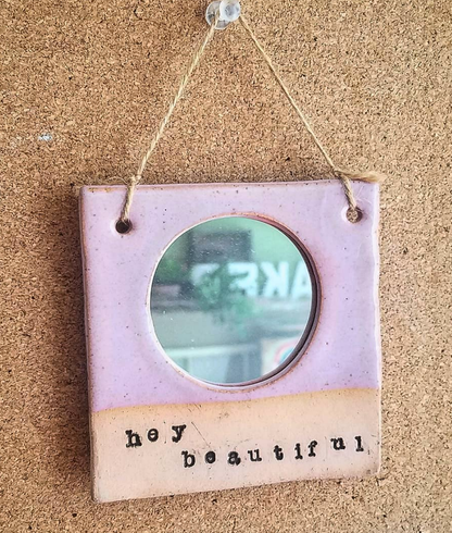 Handcrafted Ceramic Affirmation Mirror Set