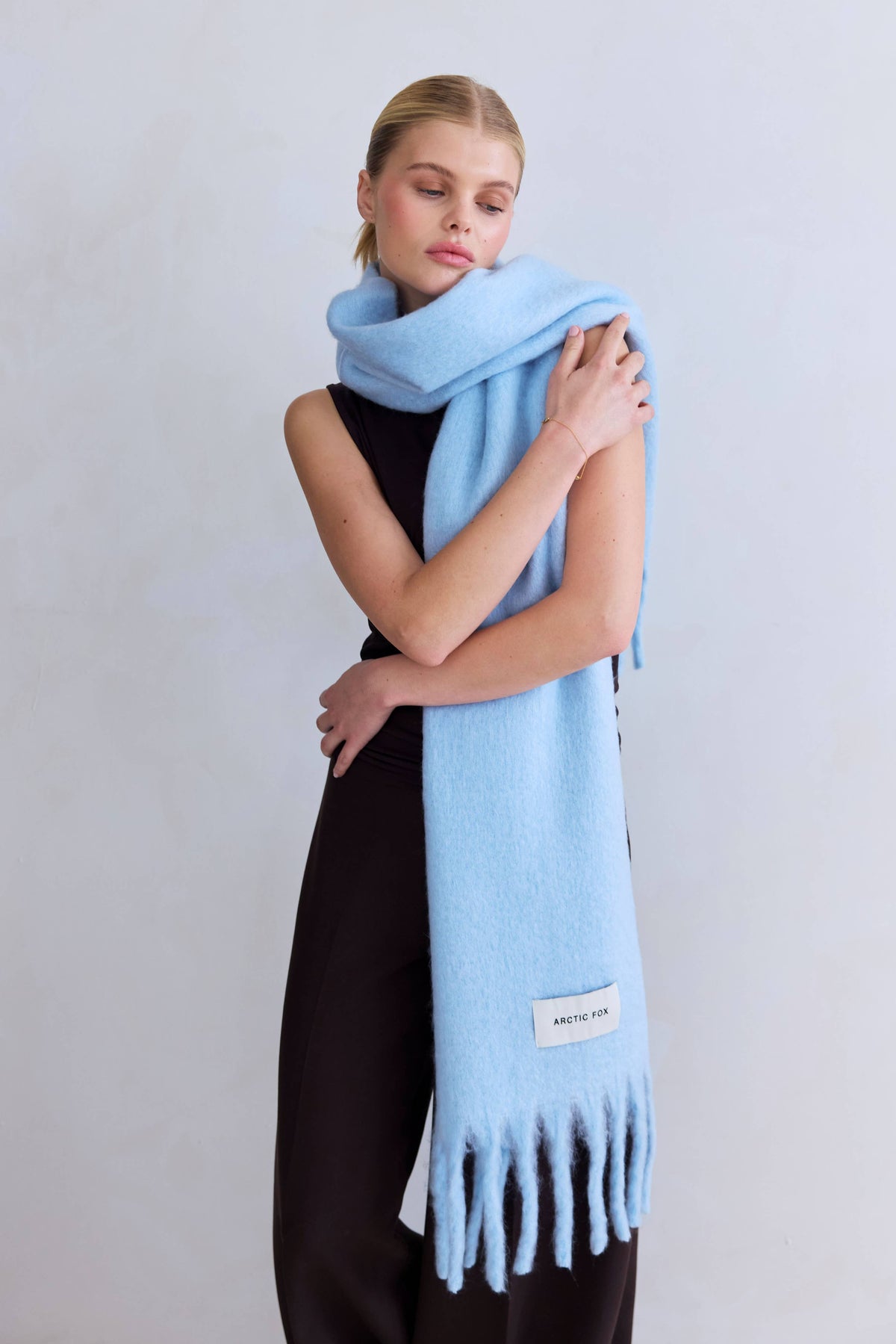 Glacier Blue Stockholm Recycled Winter Scarf